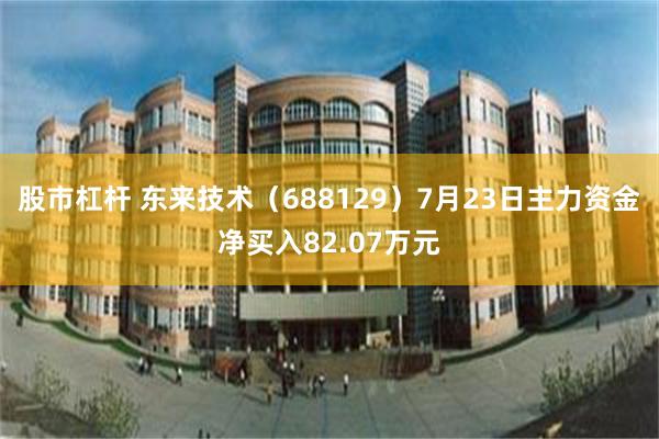 股市杠杆 东来技术（688129）7月23日主力资金净买入82.07万元
