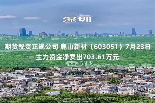 期货配资正规公司 鹿山新材（603051）7月23日主力资金净卖出703.61万元