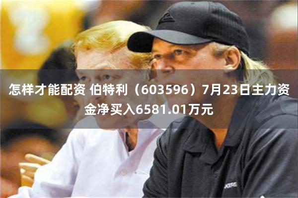 怎样才能配资 伯特利（603596）7月23日主力资金净买入6581.01万元