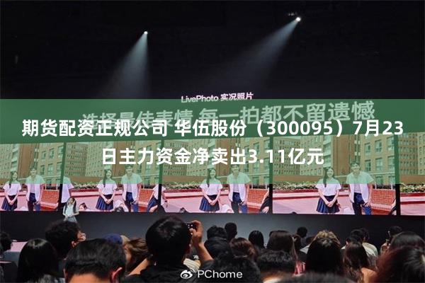 期货配资正规公司 华伍股份（300095）7月23日主力资金净卖出3.11亿元