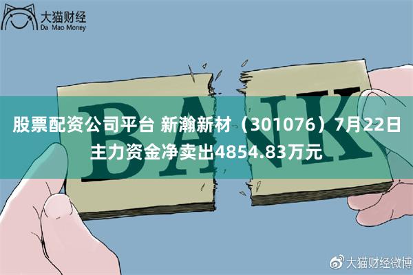 股票配资公司平台 新瀚新材（301076）7月22日主力资金净卖出4854.83万元