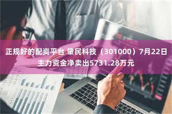 正规好的配资平台 肇民科技（301000）7月22日主力资金净卖出5731.28万元