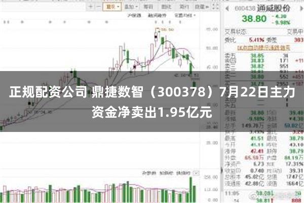 正规配资公司 鼎捷数智（300378）7月22日主力资金净卖出1.95亿元