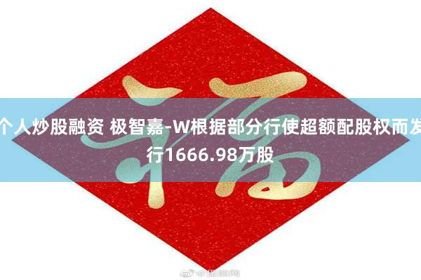 个人炒股融资 极智嘉-W根据部分行使超额配股权而发行1666.98万股