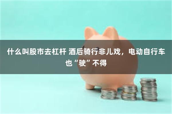 什么叫股市去杠杆 酒后骑行非儿戏，电动自行车也“驶”不得