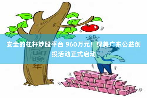安全的杠杆炒股平台 960万元！绿美广东公益创投活动正式启动