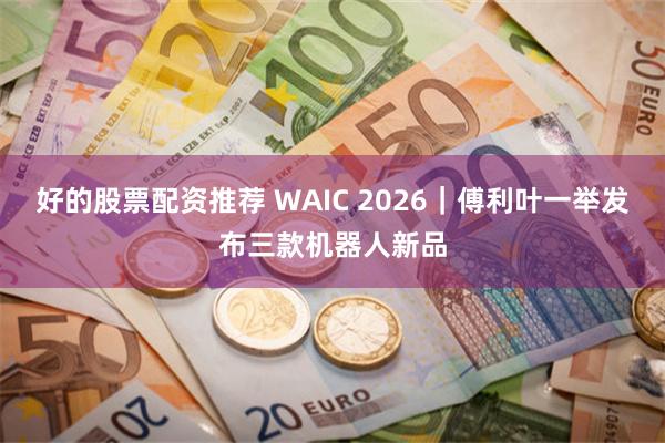 好的股票配资推荐 WAIC 2026｜傅利叶一举发布三款机器人新品