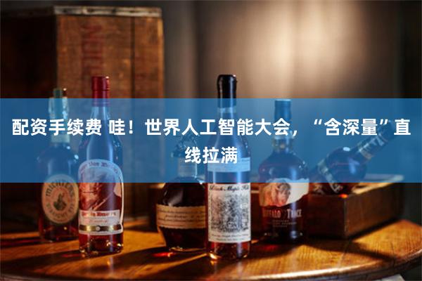 配资手续费 哇！世界人工智能大会，“含深量”直线拉满