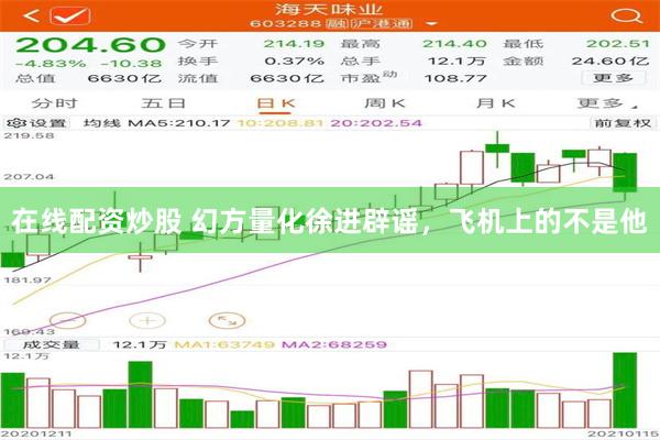 在线配资炒股 幻方量化徐进辟谣,飞机上的不是他