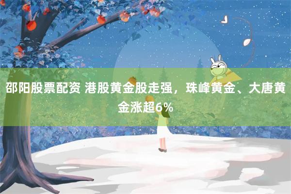 邵阳股票配资 港股黄金股走强，珠峰黄金、大唐黄金涨超6%