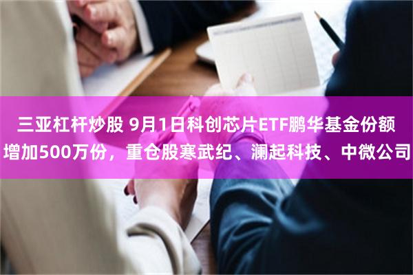 三亚杠杆炒股 9月1日科创芯片ETF鹏华基金份额增加500万份，重仓股寒武纪、澜起科技、中微公司