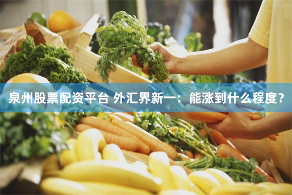 泉州股票配资平台 外汇界新一：能涨到什么程度？
