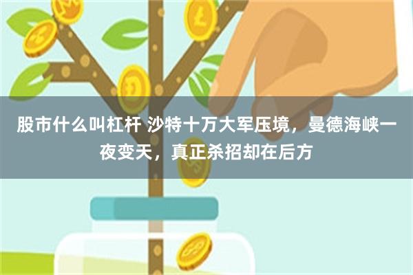 股市什么叫杠杆 沙特十万大军压境,曼德海峡一夜变天,真正杀招却在后方